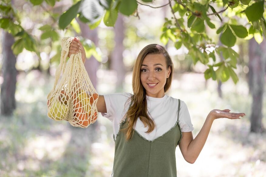 zero waste kitchen with reusable containers and eco friendly products